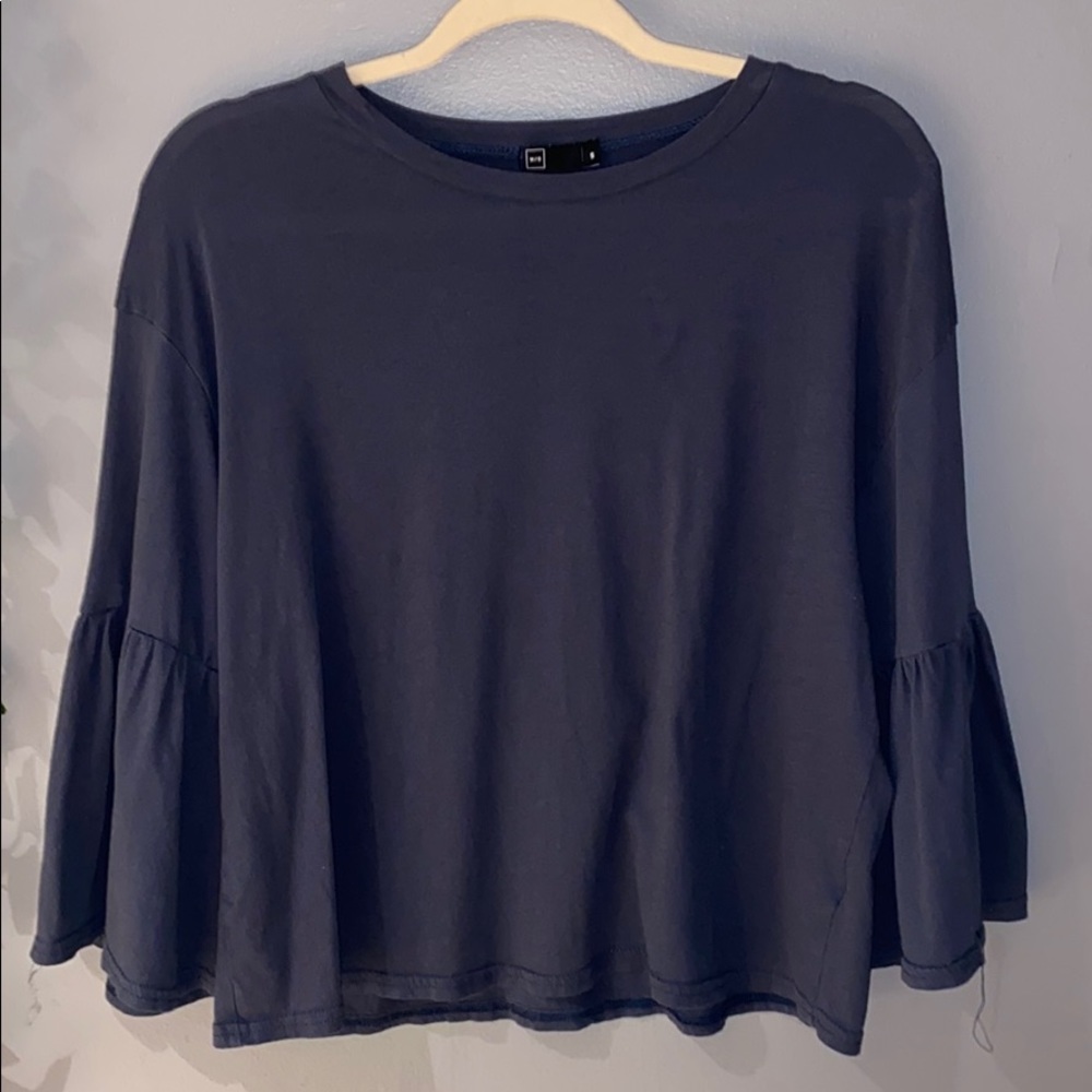 Woman's M//C Long Sleeve Blue/Purple Flare Top S